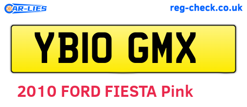 YB10GMX are the vehicle registration plates.