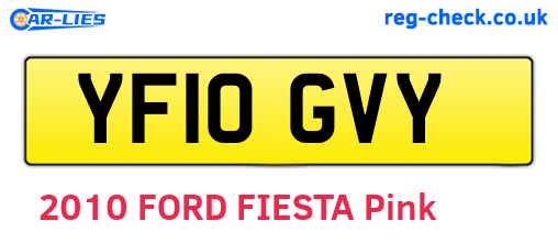 YF10GVY are the vehicle registration plates.