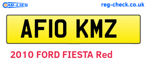 AF10KMZ are the vehicle registration plates.