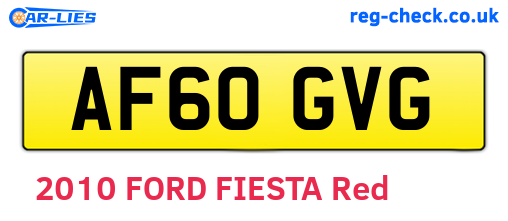 AF60GVG are the vehicle registration plates.