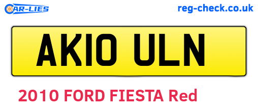 AK10ULN are the vehicle registration plates.