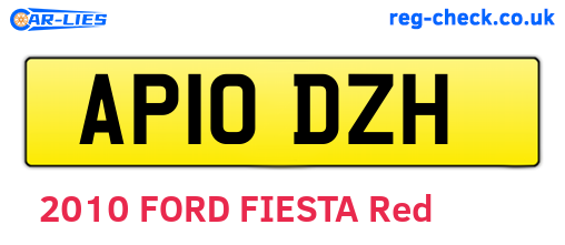 AP10DZH are the vehicle registration plates.