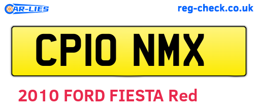 CP10NMX are the vehicle registration plates.
