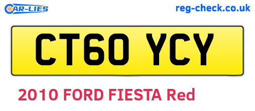 CT60YCY are the vehicle registration plates.