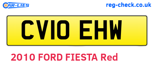 CV10EHW are the vehicle registration plates.