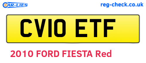CV10ETF are the vehicle registration plates.