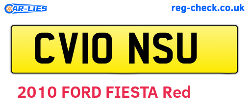 CV10NSU are the vehicle registration plates.