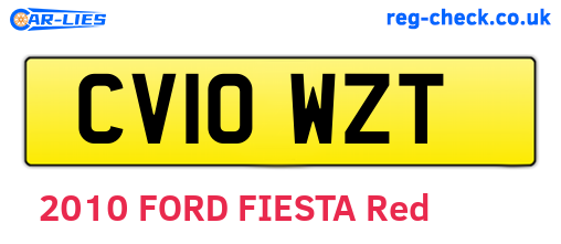 CV10WZT are the vehicle registration plates.