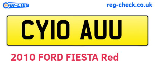 CY10AUU are the vehicle registration plates.