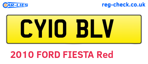 CY10BLV are the vehicle registration plates.