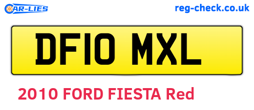 DF10MXL are the vehicle registration plates.