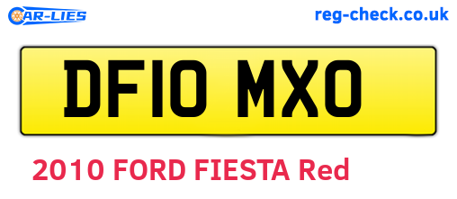 DF10MXO are the vehicle registration plates.