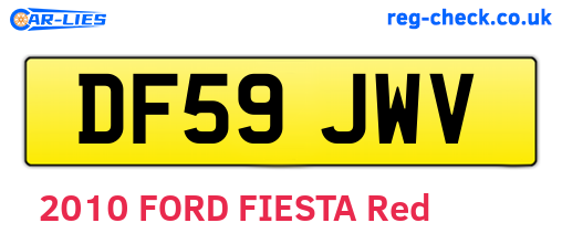 DF59JWV are the vehicle registration plates.