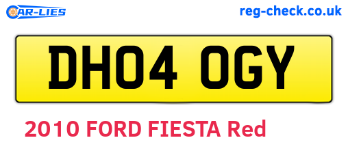 DH04OGY are the vehicle registration plates.