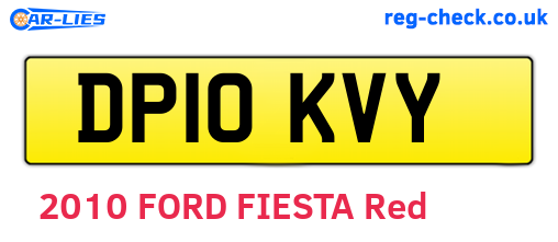 DP10KVY are the vehicle registration plates.