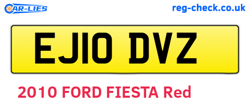 EJ10DVZ are the vehicle registration plates.