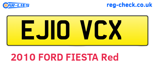 EJ10VCX are the vehicle registration plates.