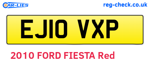 EJ10VXP are the vehicle registration plates.