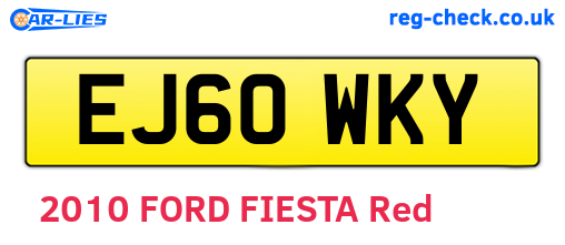 EJ60WKY are the vehicle registration plates.