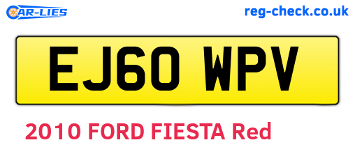 EJ60WPV are the vehicle registration plates.