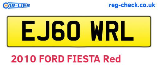 EJ60WRL are the vehicle registration plates.
