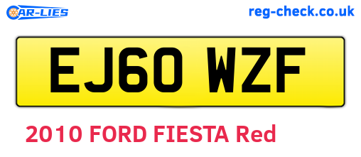 EJ60WZF are the vehicle registration plates.