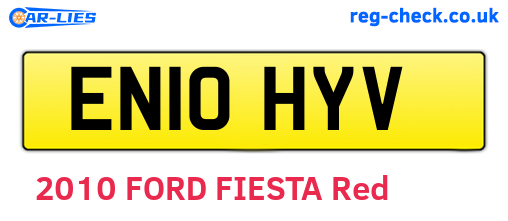 EN10HYV are the vehicle registration plates.