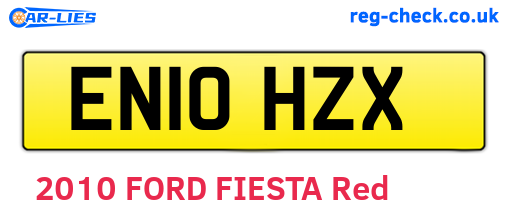 EN10HZX are the vehicle registration plates.