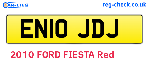 EN10JDJ are the vehicle registration plates.