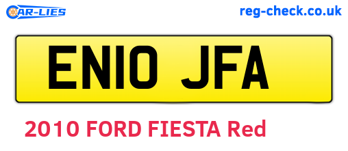 EN10JFA are the vehicle registration plates.