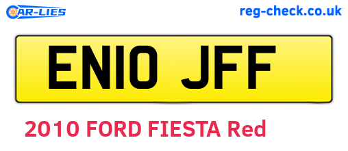 EN10JFF are the vehicle registration plates.