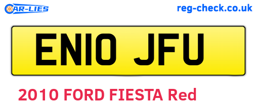 EN10JFU are the vehicle registration plates.