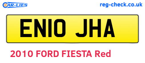 EN10JHA are the vehicle registration plates.