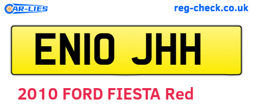 EN10JHH are the vehicle registration plates.
