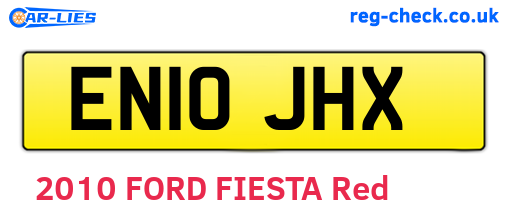 EN10JHX are the vehicle registration plates.