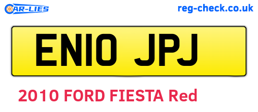EN10JPJ are the vehicle registration plates.