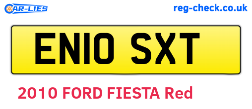 EN10SXT are the vehicle registration plates.