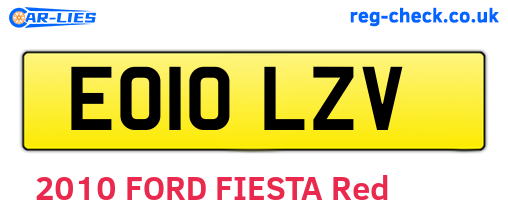 EO10LZV are the vehicle registration plates.