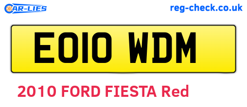 EO10WDM are the vehicle registration plates.