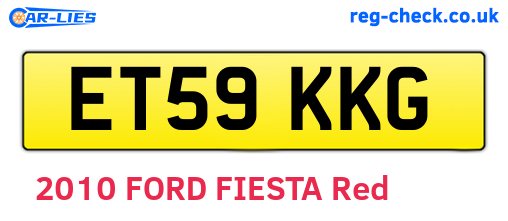 ET59KKG are the vehicle registration plates.