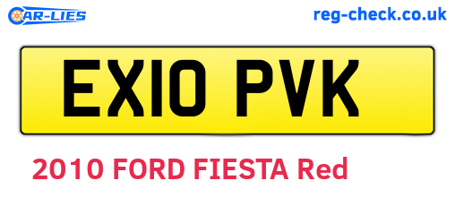 EX10PVK are the vehicle registration plates.