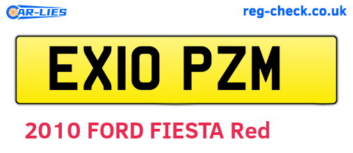 EX10PZM are the vehicle registration plates.