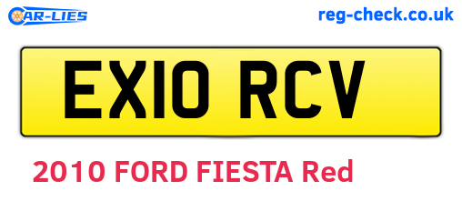 EX10RCV are the vehicle registration plates.