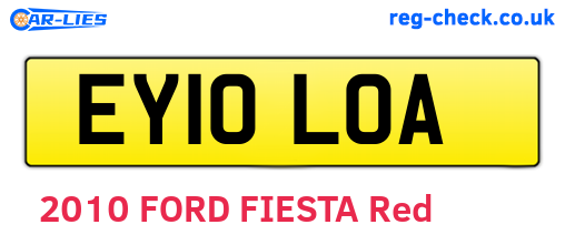 EY10LOA are the vehicle registration plates.