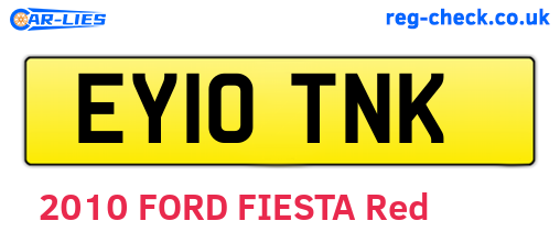 EY10TNK are the vehicle registration plates.