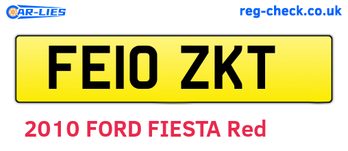 FE10ZKT are the vehicle registration plates.