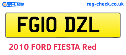 FG10DZL are the vehicle registration plates.