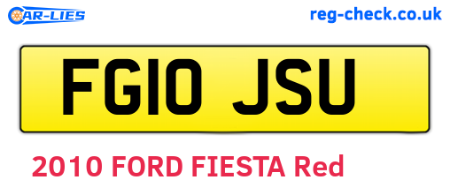 FG10JSU are the vehicle registration plates.