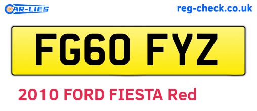 FG60FYZ are the vehicle registration plates.