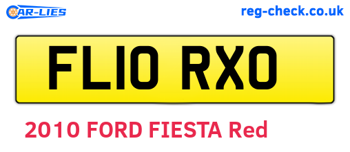 FL10RXO are the vehicle registration plates.